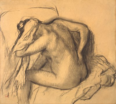 After the Bath, Woman Drying Her Hair by Edgar Degas